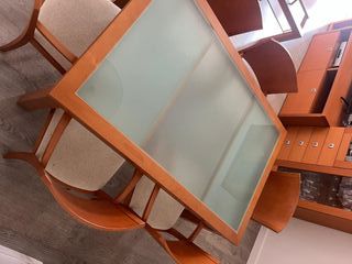 Mesa y 6 Sillas Comedor Madera Yecla