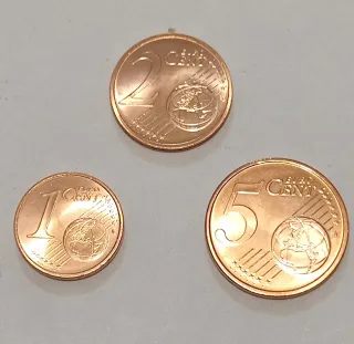 Trio monedas céntimos euro Francia 2024