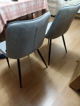 Juego de 2 sillas comedor/cocina grises