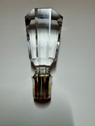 Licorera Cristal Bohemia Ámbar y Plata 925