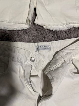 2 Pantalones Cortos Vaqueros Blancos Talla 36-38