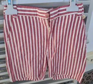 Pantalón vestir corto rayas niño Pilar Batanero