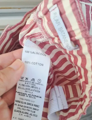 Pantalón vestir corto rayas niño Pilar Batanero