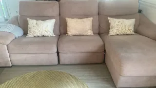 Sofá modular motorizado beige