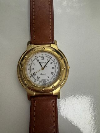 Reloj Alfex Swiss Made chapado en oro 10 micras