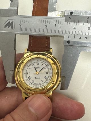 Reloj Alfex Swiss Made chapado en oro 10 micras