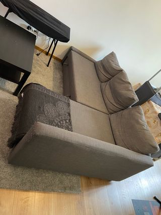 Sofá Cama IKEA Gris Tela