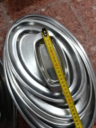 Lote Bandejas Metálicas Ovaladas