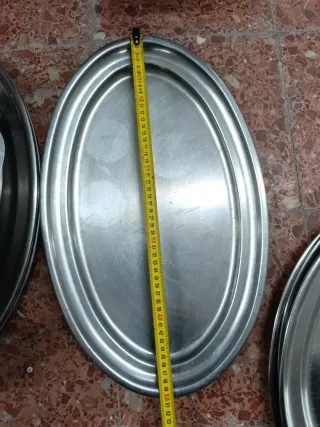 Lote Bandejas Metálicas Ovaladas