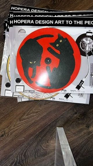 Slipmat para tocadiscos diseño gatos
