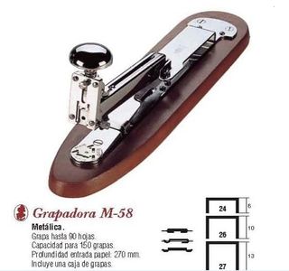 Grapadora profesional El Casco M58 para 90 hojas