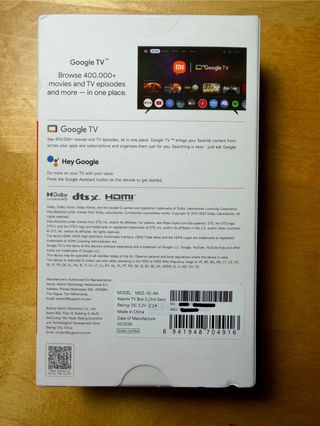 Xiaomi TV Box S 4K Ultra-HD (3rd Gen) PRECINTADO