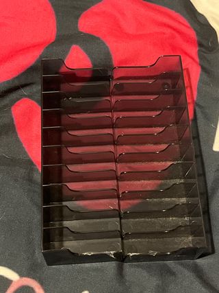 Organizador de videojuegos negro