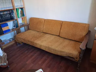 Sofá cama madera antiguo para restaurar
