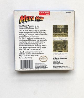 GAME BOY MEGAMAN CAPCOM NINTENDO CAJA Y BLISTER