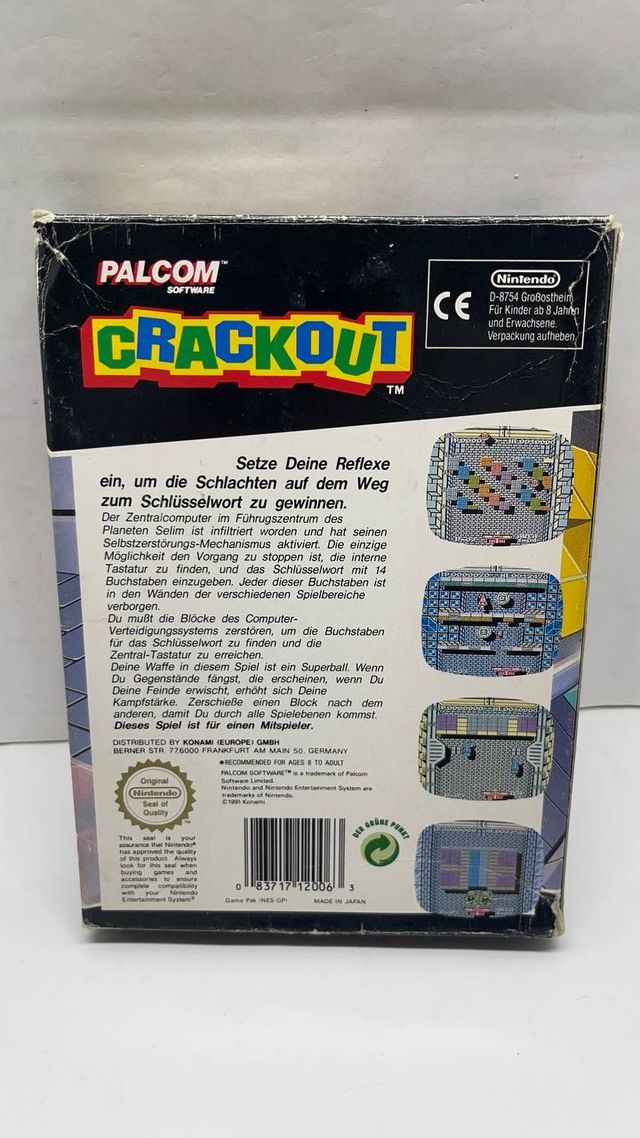 Crackout para NES Versión PAL