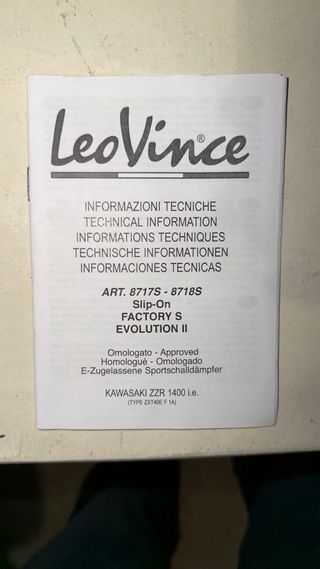 Scarichi Leovince Kawasaki ZX14R ZZR1400