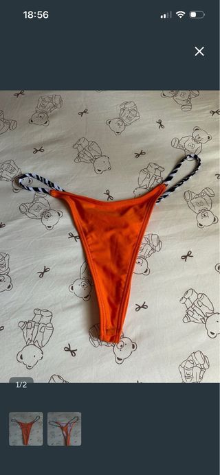 Bikini naranja con tiras