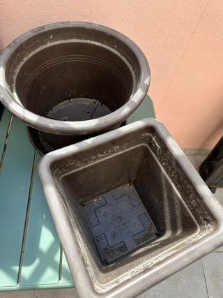 Lote 9 Macetas Exterior + Platos