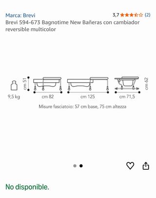 Bañera y cambiador Brevi 594