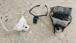 Gafas de trabajo con lupa y luz LED