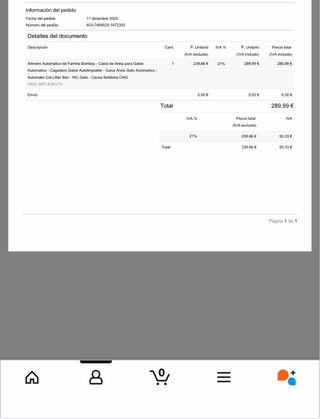 Arenero Autolimpiable para Gatos