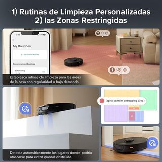 Roborock S7 MAX Ultra Robot Aspirador 5500 Pa NEGRO REACONDICIONADO, señales de uso