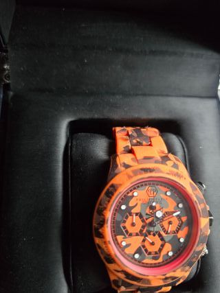 Reloj Philipp Plein Naranja Leopardo