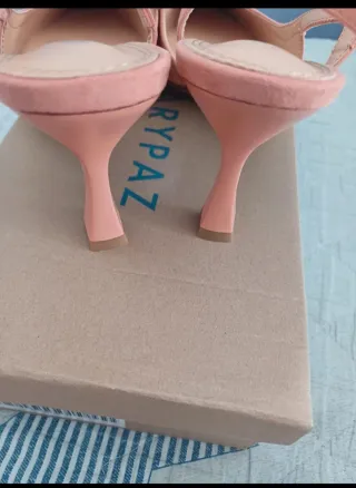 Conjunto MARYPAZ Zapatos y Bolso Naranja Talla 37