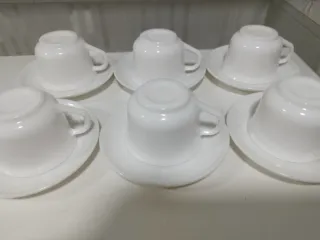 Juego 6 Tazas Café Arcopal Flores Rosas