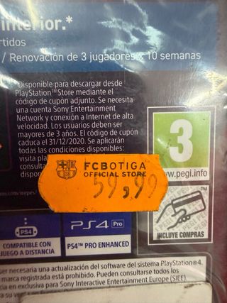 PES 2020 Barcelona Edition PS4 Precintado