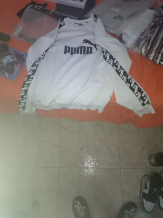 Sudadera Puma Unisex Blanca y Negra