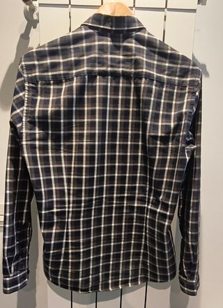 Camisa de cuadros marrón y verde