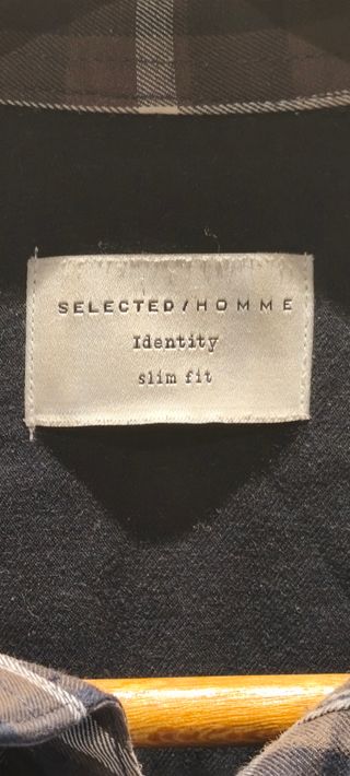 Camisa de cuadros marrón y verde