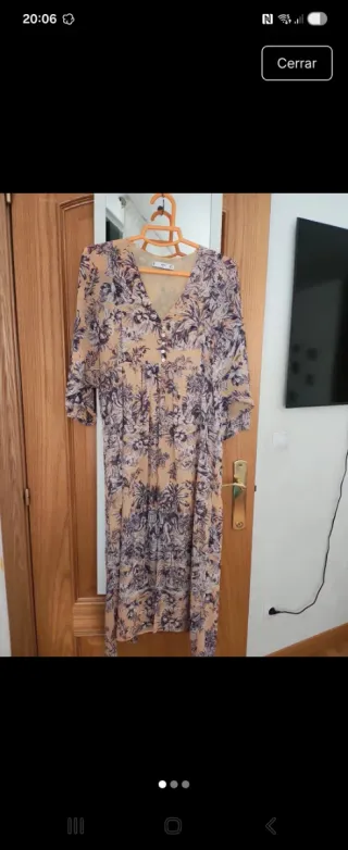 Vestido largo estampado Mango