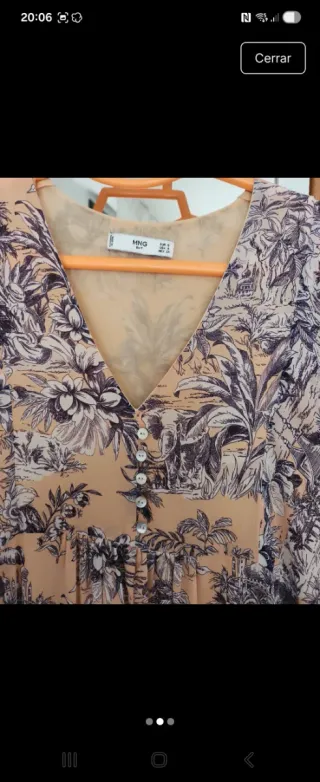 Vestido largo estampado Mango