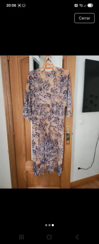 Vestido largo estampado Mango