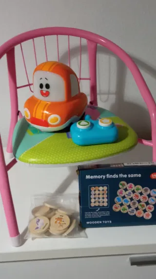 Lote Silla Juguetes Coche y Memory