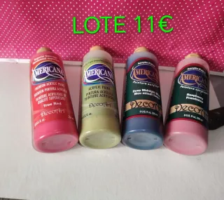 Lote 4 Pinturas Acrílicas Americana 236ml