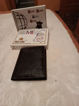 Cartera de piel hombre BLUE marrón