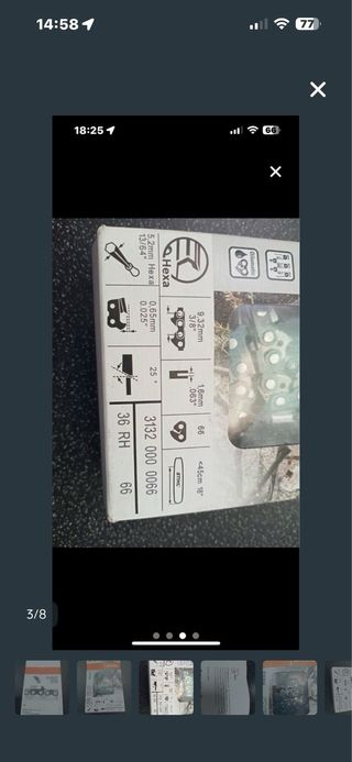 Cadena Stihl 3/8 72 eslabones 50cm