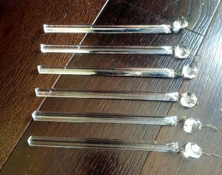 6 lágrimas cristal para lámpara