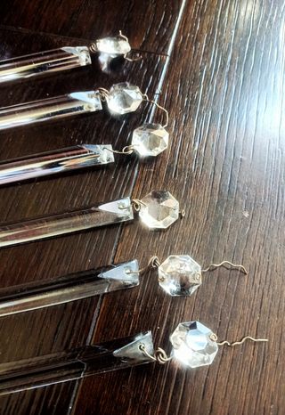 6 lágrimas cristal para lámpara