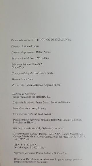 Libro Historia de Barcelona