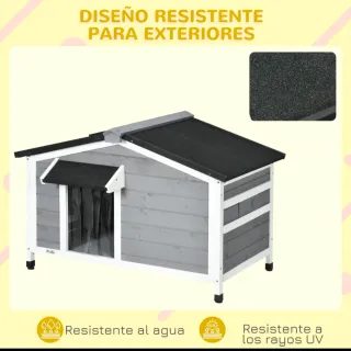 Caseta Premium para Perros Abeto Gris