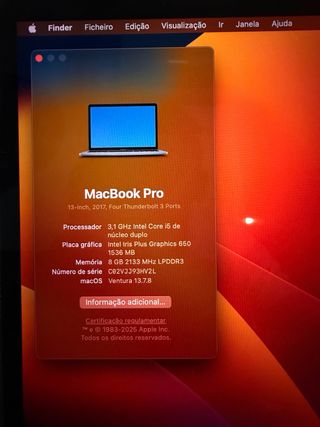 MacBook Pro 2017 c/ Touch Bar