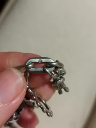 Pulsera Antigua Plata Dijes Vascos