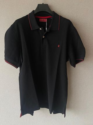 Polo Carolina Herrera Algodão Texturizado Preto XL