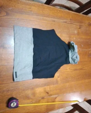 Top vintage Fornarina nero e grigio