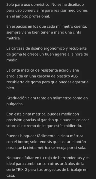 Cinta métrica 3m TRIXIG de Ikea